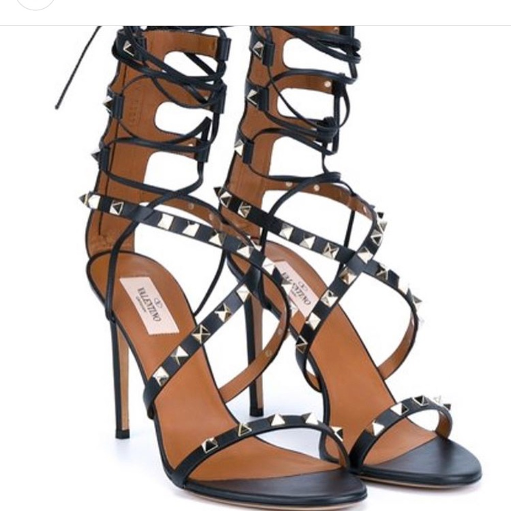 Authentic Valentino lace up heels